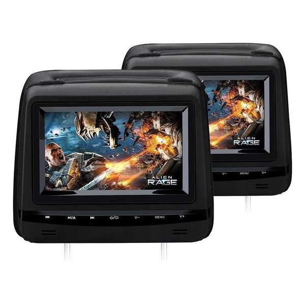 2x 7 inch zwarte hoofdstmonitoren met touchscreen 2x 7 inch zwarte hoofdstmonitoren met touchscreen