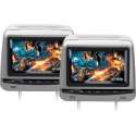 2x Grijze 7 inch hoofdmonitoren met touchscreen
