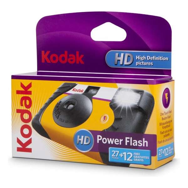 Kodak Power Flash 27+12 Compact film camera Zwart, Geel