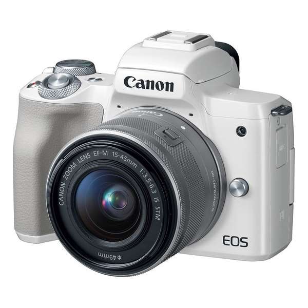 Canon EOS M50 + EF-M 15-45mm f/3.5-6.3 IS STM + EF-M 22mm f/2 STM SLR camerakit 24,1 MP CMOS 6000 x 4000 Pixels Wit