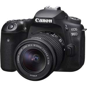 Canon EOS 90D + EF-S 18-55 IS STM - Zwart