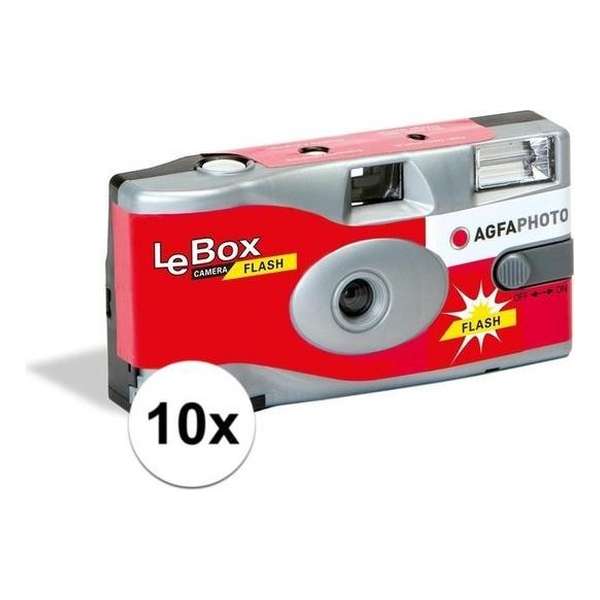 10x Bruiloft/vrijgezellenfeest wegwerp camera 27 kleuren fotos met flits - Weggooi fototoestel/cameras