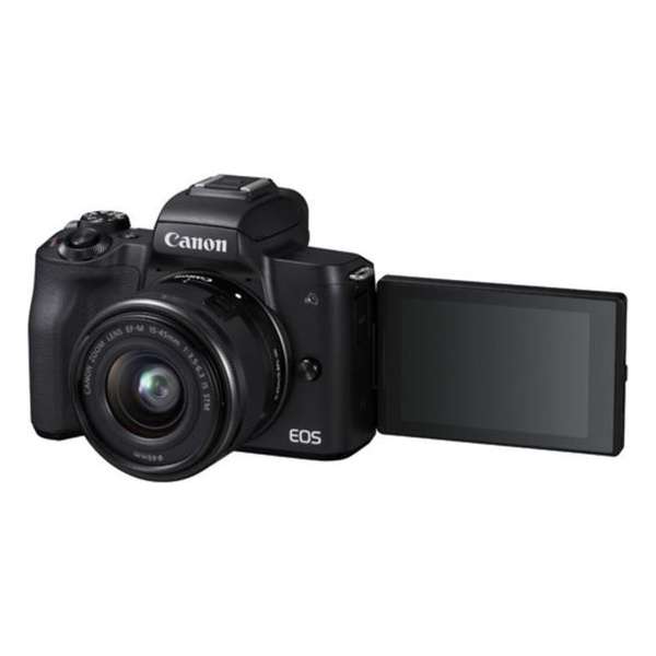 Canon EOS M50 Body + 15-45mm + 50mm + Adapter - Zwart Canon EOS M50 Body + 15-45mm + 50mm + Adapter - Zwart