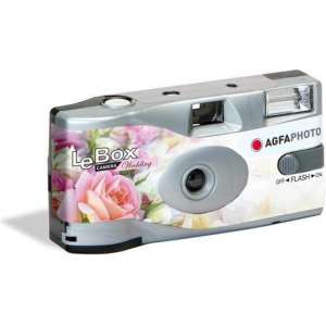 8x Bruiloft/huwelijk wegwerp camera met flitser en 27 kleuren fotos - Vrijgezellenfeest weggooi fototoestel
