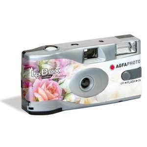 12x Bruiloft/huwelijk wegwerp camera met flitser en 27 kleuren fotos - Vrijgezellenfeest weggooi fototoestel
