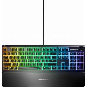 SteelSeries Apex 3 RGB Membraan Gaming Toetsenbord - Qwerty - Zwart