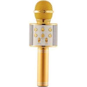 Karaoke Microfoon - Draadloos - Bluetooth Verbinding - Goudkleurig - Voor de gezelligste feestjes