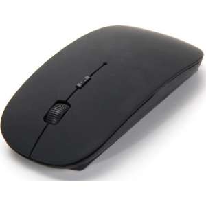 Draadloze Muis 2.4 Ghz - Ultra Dun - Met USB Aansluiting Zwart