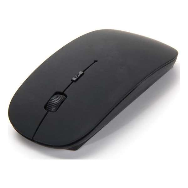 Draadloze Muis 2.4 Ghz - Ultra Dun - Met USB Aansluiting Zwart Draadloze Muis 2.4 Ghz - Ultra Dun - Met USB Aansluiting Zwart