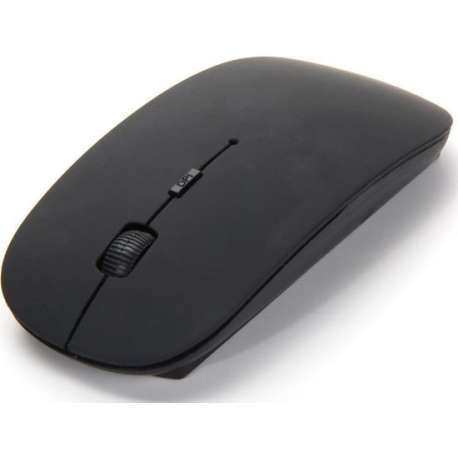 Draadloze Muis 2.4 Ghz - Ultra Dun - Met USB Aansluiting Zwart