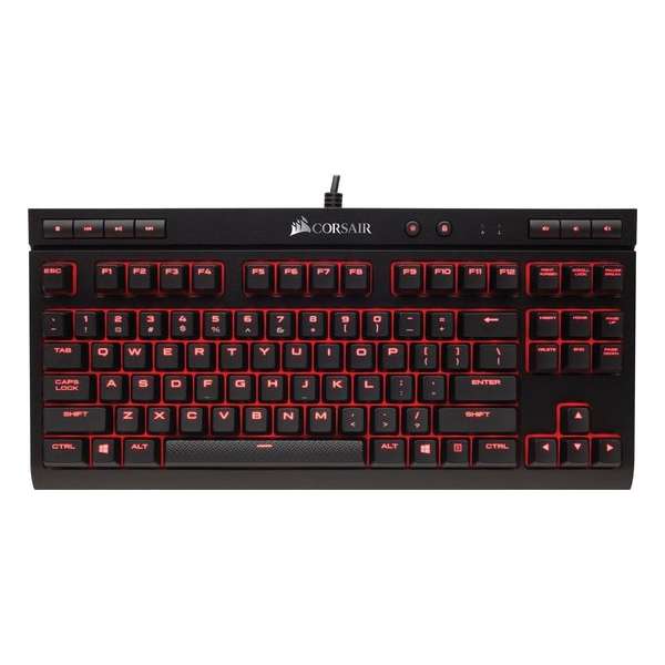 Corsair K63 Compact - Qwerty - Cherry MX Red - Mechanisch Gaming Toetsenbord Corsair K63 Compact - Qwerty - Cherry MX Red - Mechanisch Gaming Toetsenbord
