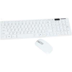 Draadloos / Draadloze Wireless Toetsenbord met Muis / Qwerty / Wit - Inclusief beschermfolie