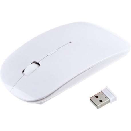 Trendfield Draadloze Muis 2.4 Ghz met USB Ontvanger - Computermuis Draadloos - Wit