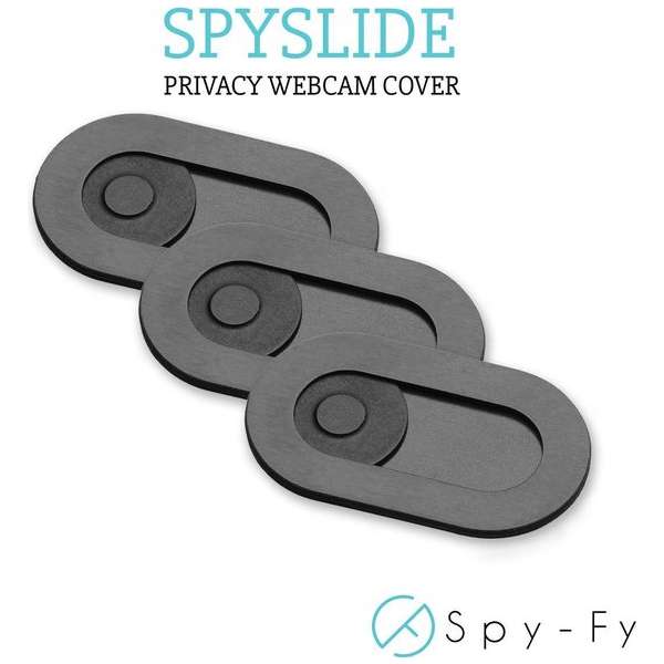 De Originele Spyslide® Webcam Cover van Spy-Fy | Zwart| 3 stuks De Originele Spyslide® Webcam Cover van Spy-Fy | Zwart| 3 stuks