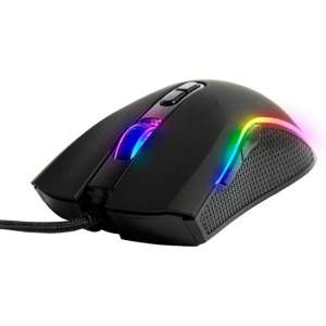 Silvergear Gaming Muis met RGB LED Verlichting - 800-6400DPI - Bedraad - Zwart