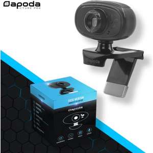 Dapoda® HD Webcam voor pc met microfoon – Webcamera met USB – Camera – Windows en Mac - Zwart