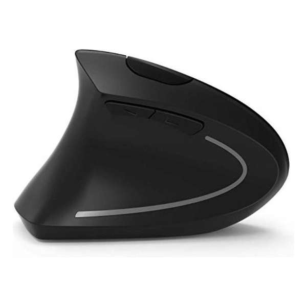 Vertical Wireless Ergonomic Muis Linkshandigen. Windows, Mac OS, USB 2.4 G, 800/1200/1600 DPI, 5 Buttons zwart