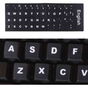 toetsenbord Film Cover Independent Paste English toetsenbord Stickers voor Laptop Notebook Computer toetsenbord(zwart)