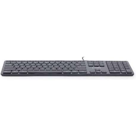 Gembird - Slimline "chocolate" toetsenbord USB - Zwart
