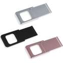 Ultra dun aluminium webcamcover - 3-pack - zilver