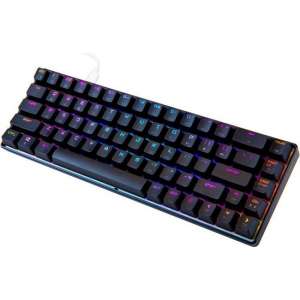60% Mechanische Gaming Toetsenbord - RGB - Rode Schakelaar - 68 Toetsen - QWERTY - Zwart