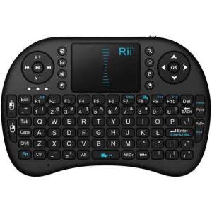 Rii Mini Wireless Keyboard i8 RF Draadloos QWERTY Engels Zwart toetsenbord