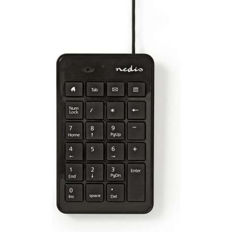 Nedis Bedraad Numeriek Toetsenbord - USB - Zwart