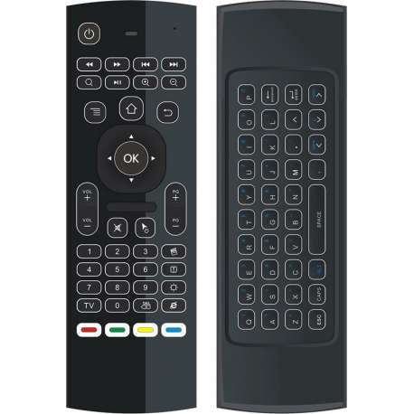 MX3 Air Mouse / Flymouse met backlight toetsenbord - Ideaal als afstandsbediening voor Android TV Box mediaspeler of jouw PC