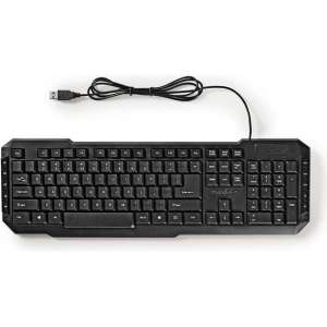 Nedis bedraad multimedia USB toetsenbord / zwart - 1,5 meter