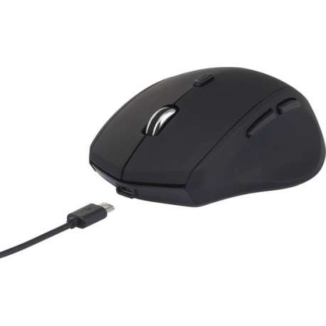 Renkforce RF-FM-CHARGE1 Draadloze muis Optisch Oplaadbaar Zwart