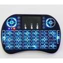 mini i8+ backlight wireless mediacenter toetsenbord met Multi-Touch muis - Zwart - QWERTY