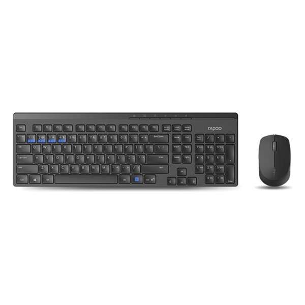 Rapoo 8100M toetsenbord RF Wireless + Bluetooth Zwart