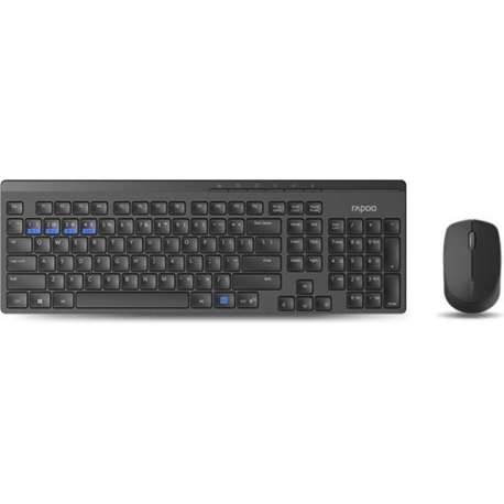 Rapoo 8100M toetsenbord RF Wireless + Bluetooth Zwart