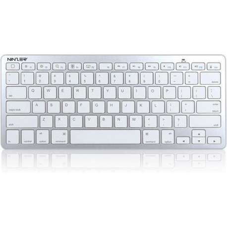Ninzer® Bluetooth Portable Mini Draadloze Toetsenbord | Zilver