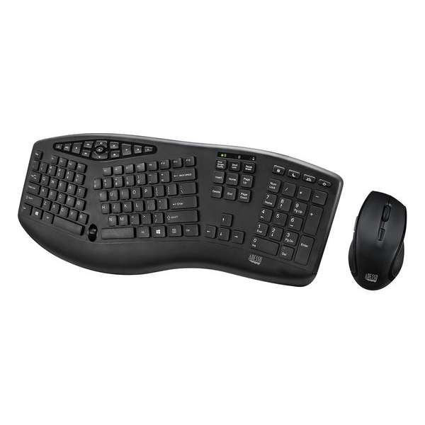Draadloos ergonomisch toetsenbord en optische muis