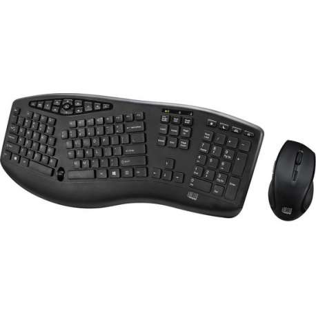 Draadloos ergonomisch toetsenbord en optische muis