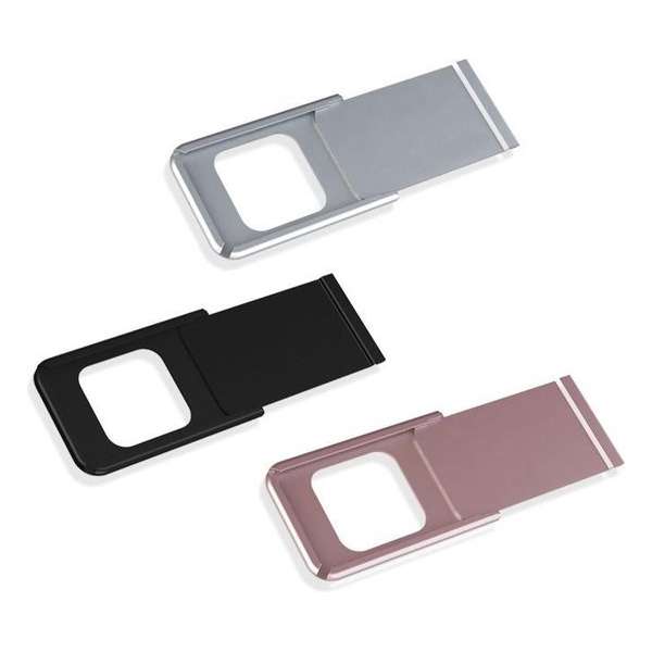 Ultra dun aluminium webcamcover - 3-pack - roze