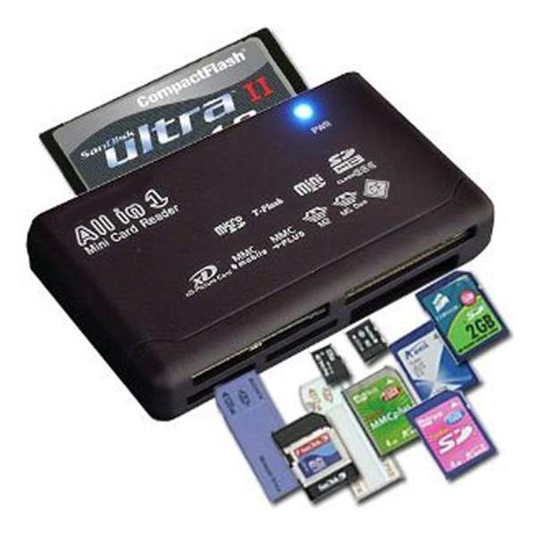 All In One USB 2.0 Geheugenkaartlezer CF/MS/TF/M2/(micro)SD Kaartlezer - Memory Card Kaart Reader - PC & Mac