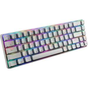 60% Mechanische Gaming Toetsenbord- RGB - Rode Schakelaar - 68 Toetsen - QWERTY - Wit