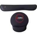 Scorpio Gaming - Gel Muis Mat + Pols Steun voor het Toetsenbord - Zwart - Anti slip - Gaming Muismat
