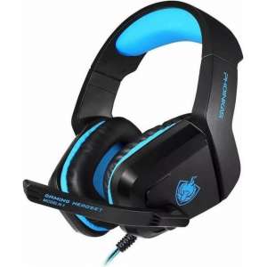 PHOINIKAS H1 multi-platform gaming-headset voor over-ear hoofdtelefoon met microfoon bedraad (blauw)