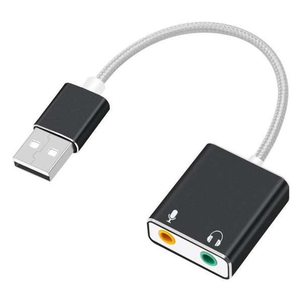 Externe USB audio,   geluidskaart, geluidsadapter adapter voor PC, laptop, MAC - gewone USB aansluiting
