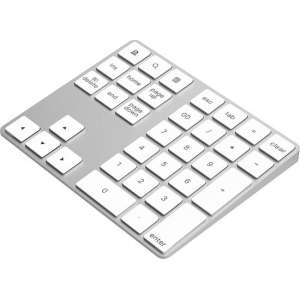 Numpad – Numeriek Toetsenbord Draadloos – Keypad Bluetooth – Zilver