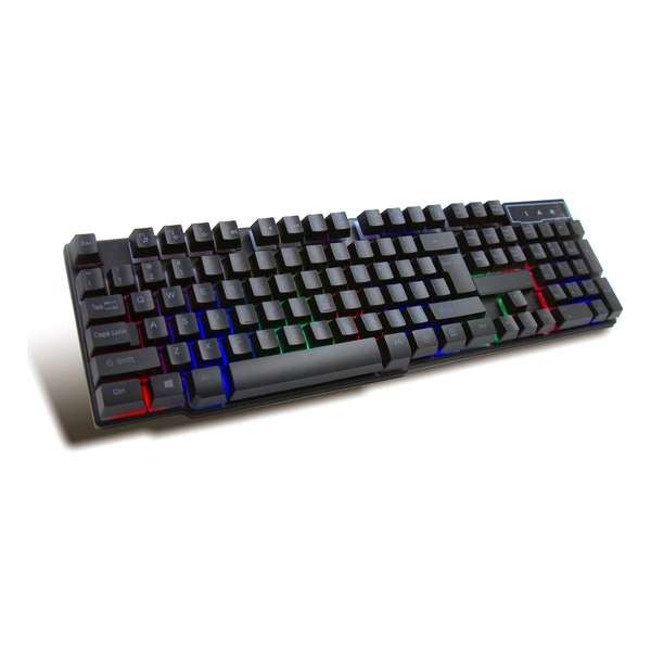 PLATINET VRGBK7023B VARR GAMING USB Keyboard RGB Verlichting US Layout, Anti Ghosting, verhoogde membraan toetsen