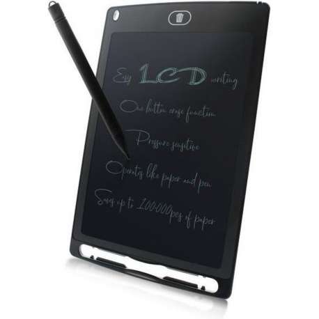 Schrijftablet Kids | 8,5 inch Tekenbord | LCD Scherm | Zwart