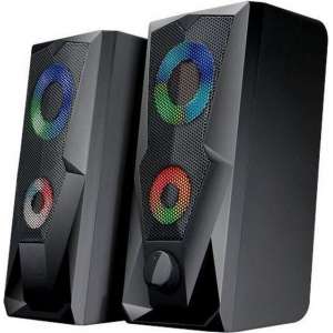 Battletron Gaming Boxen - Speakers met LED - 7 Kleuren LED - Usb aansluiting + Jacks - Inclusief kabels