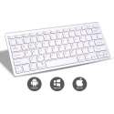 Universeel Draadloos Bluetooth Toetsenbord - Wireless Keyboard - Oplaadbaar toetsenbord - iOS, Android & Windows - Wit