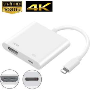 Lightning naar hdmi adapter met lightning oplaadpoort 1080 pixels