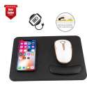 Multipad muismat | Muismat met polssteun | Draadloos opladen | Anti slip | Mousepad | Muismat gaming | Thuiswerken | Zwart