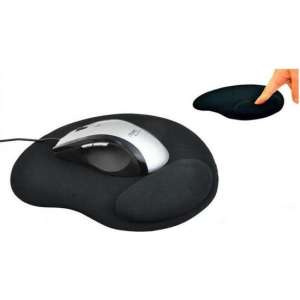 Ergonomische Comfort Gel Muismat Met Polssteun - Antislip - Zwart